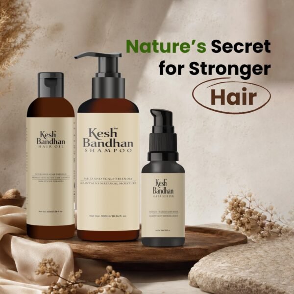 hairkit5 Keshbandhan Hair Care Combo | Shampoo, Oil & Serum | Pack of 3